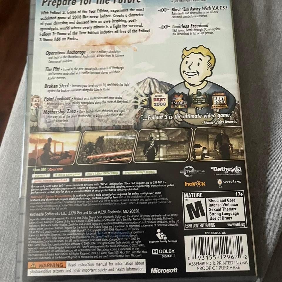 Xbox 360 Fallout 3 Game 42ad 2