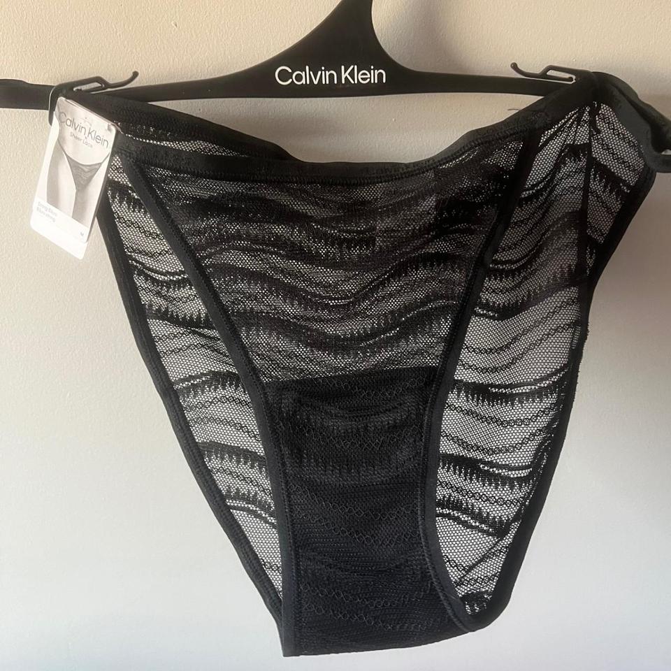 Black Sheer String Bikini Cut Panties
