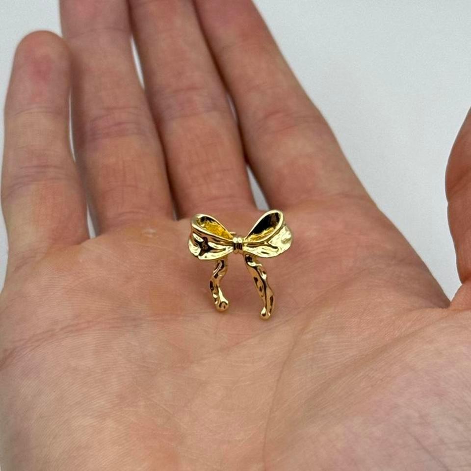 Y2k Style Gold Bow Ring 2cd6 4