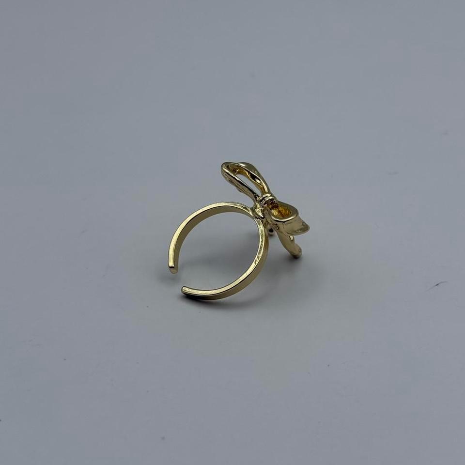 Y2k Style Gold Bow Ring 2cd6 7