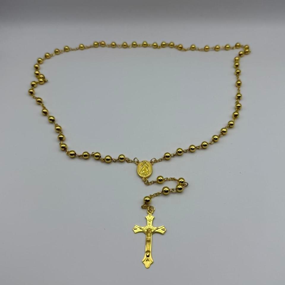 Y2k Style Gold Rosary Bead 037c 5