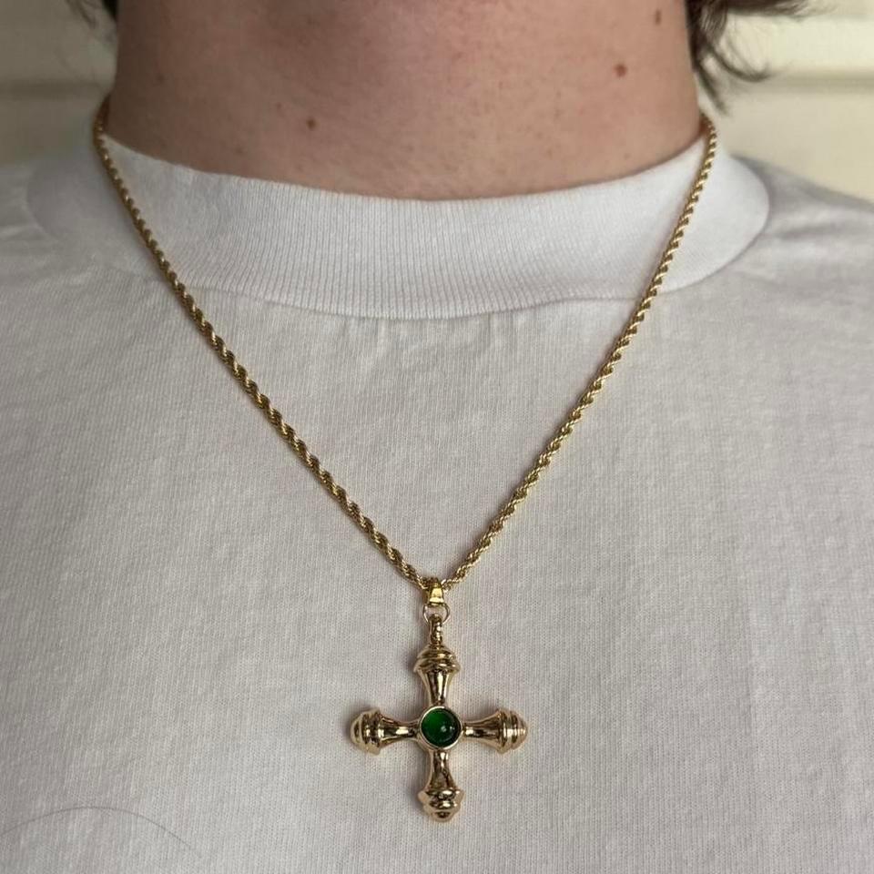 Vintage Style Gold Cross Pendant A34f 3