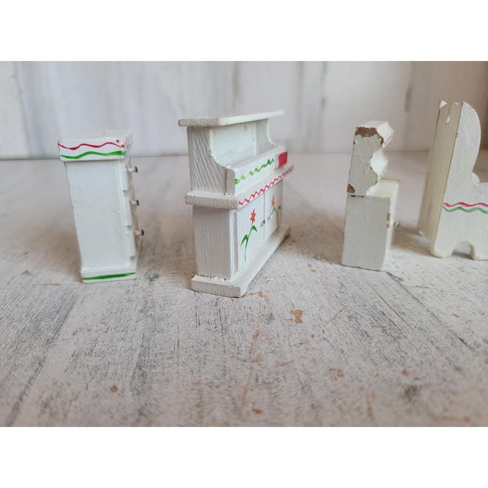 Vintage Mini Dollhouse White Chair A5ca 7