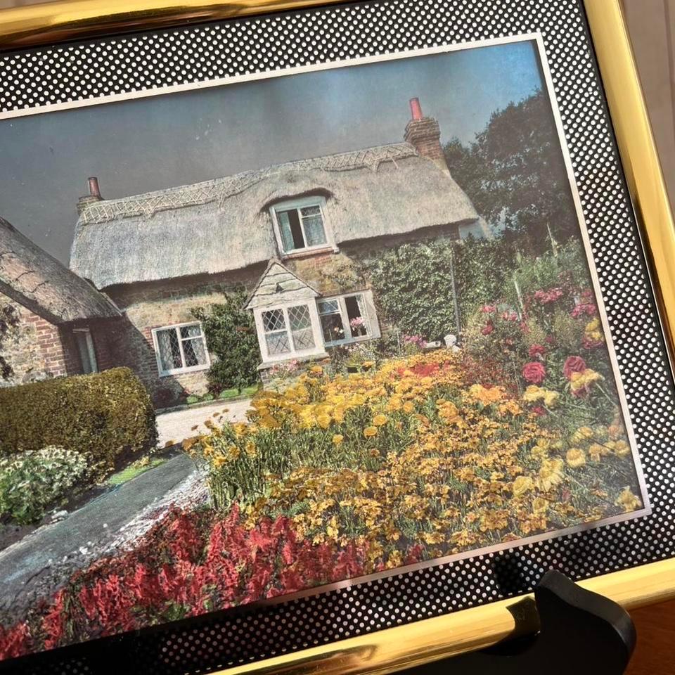 Vintage English Cottage Foil Art Ed65 7