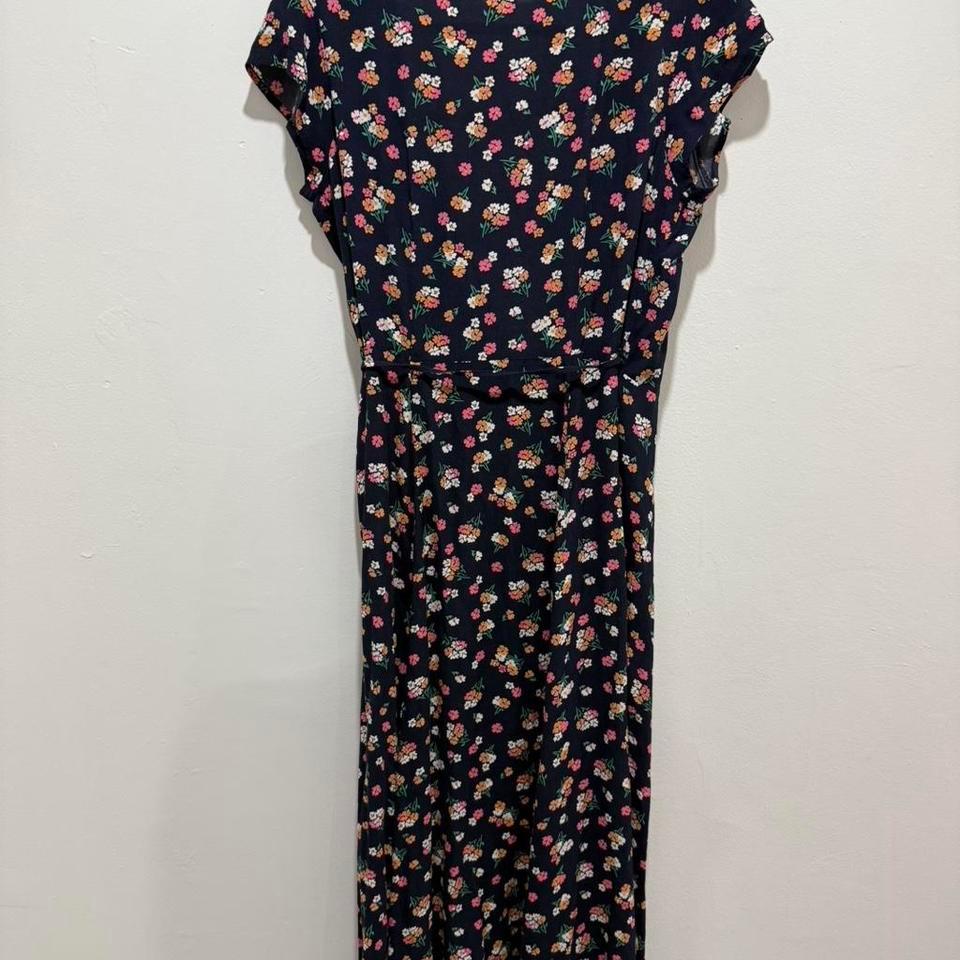 Gap Black Floral Midi Dress 4
