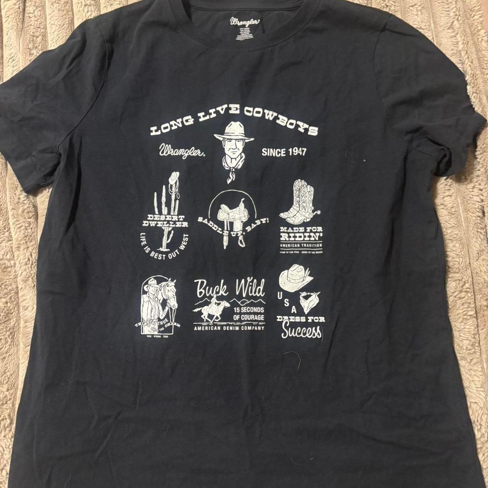 Wrangler Black Cowboy Tee Cowboy B3ee