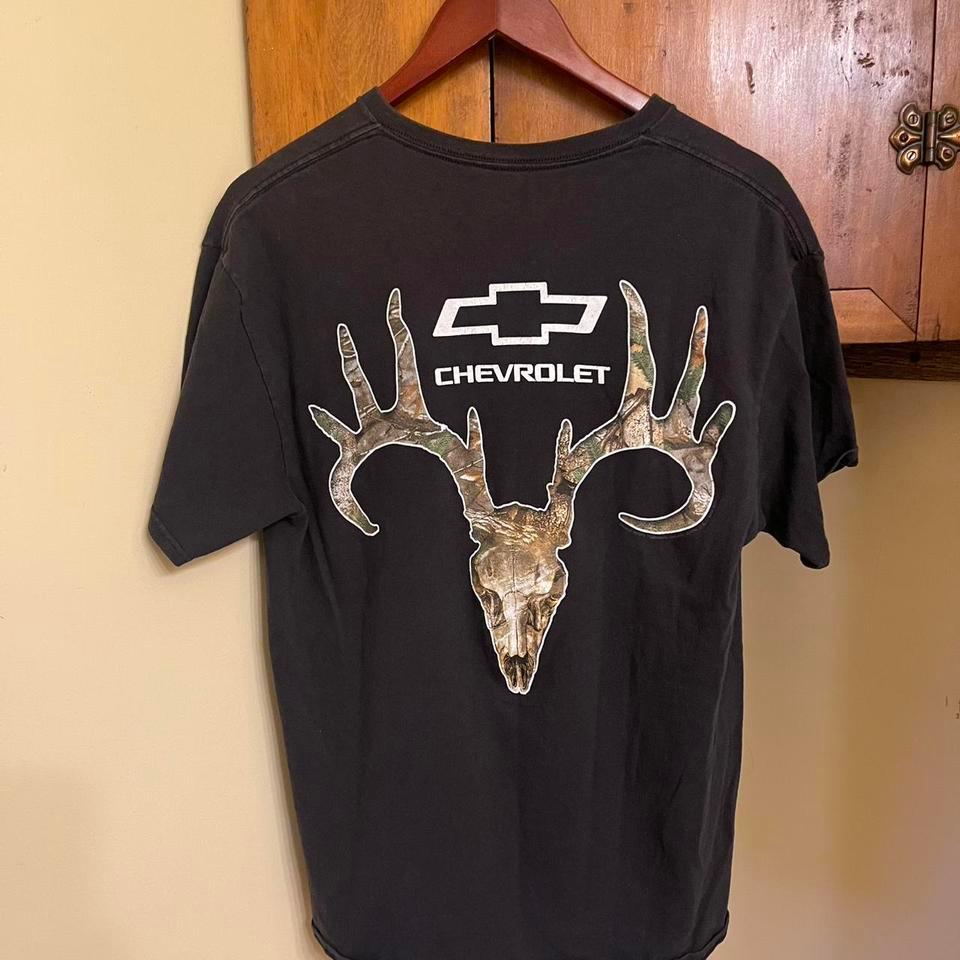 Vintage Camo Chevrolet Black Cotton D1bd
