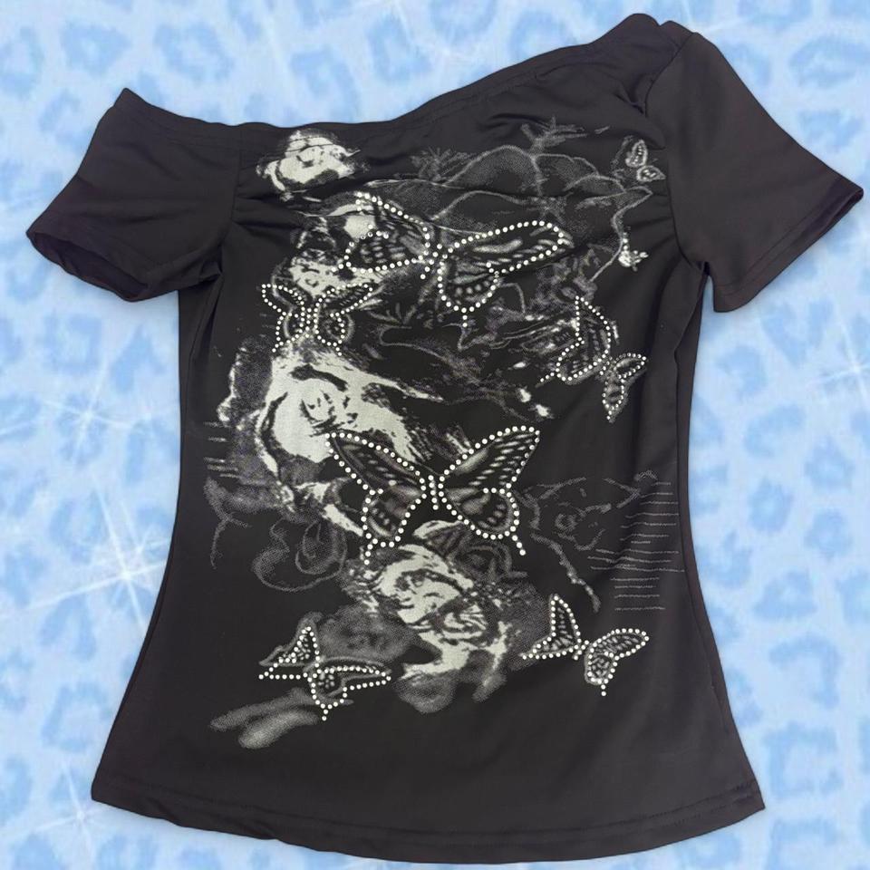 Y2k Butterfly Shirt Size Xs E1ad