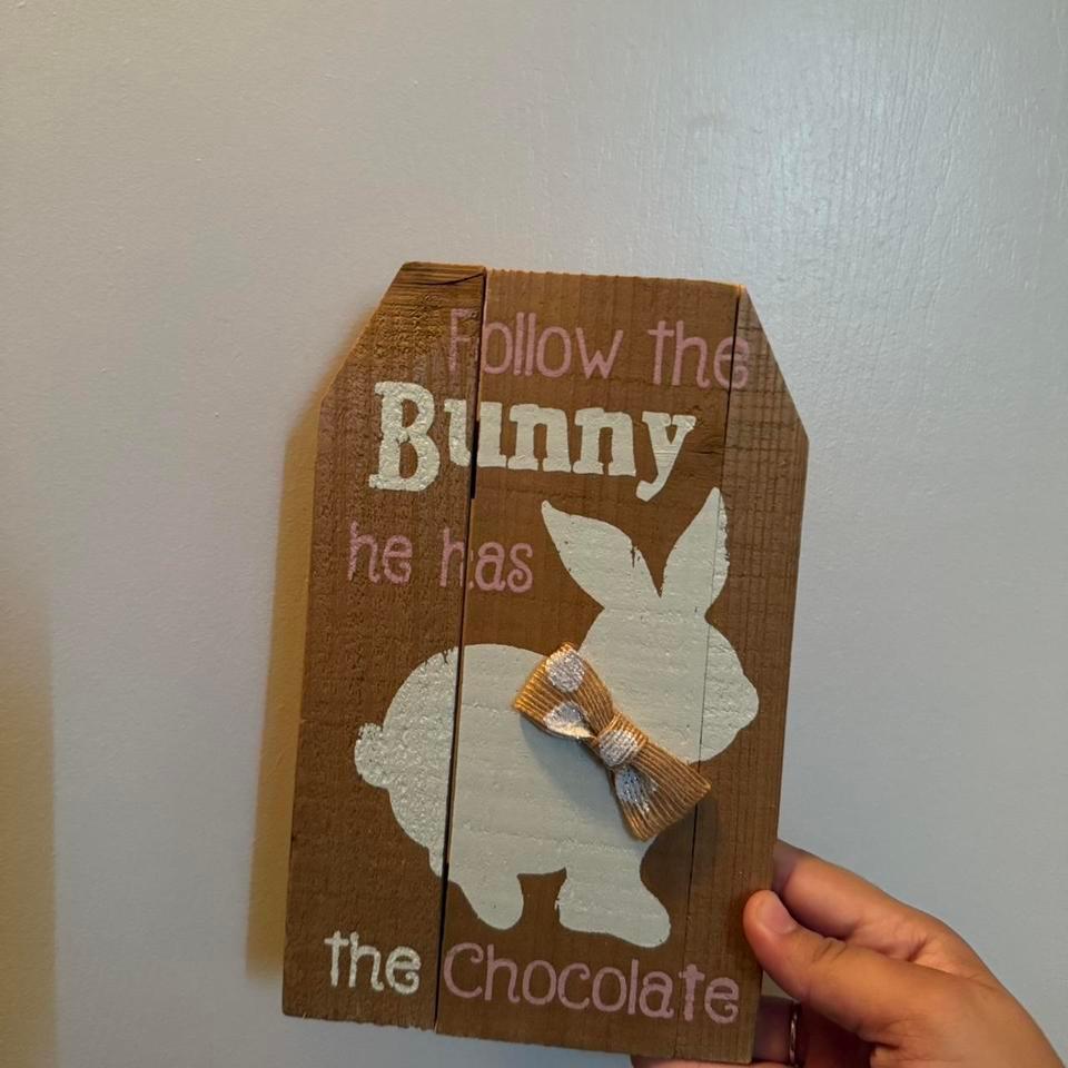 2pc Bundleadorable Bunny Wood Sign