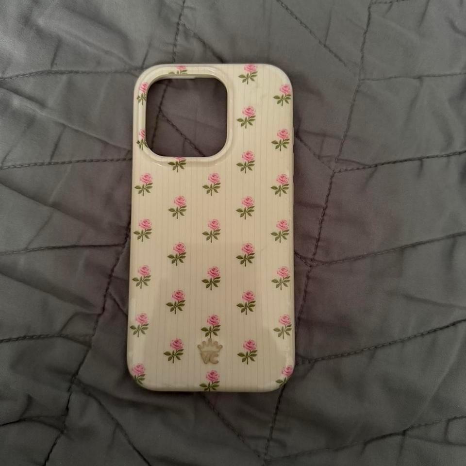 Pink And White Floral Velvet D9cc