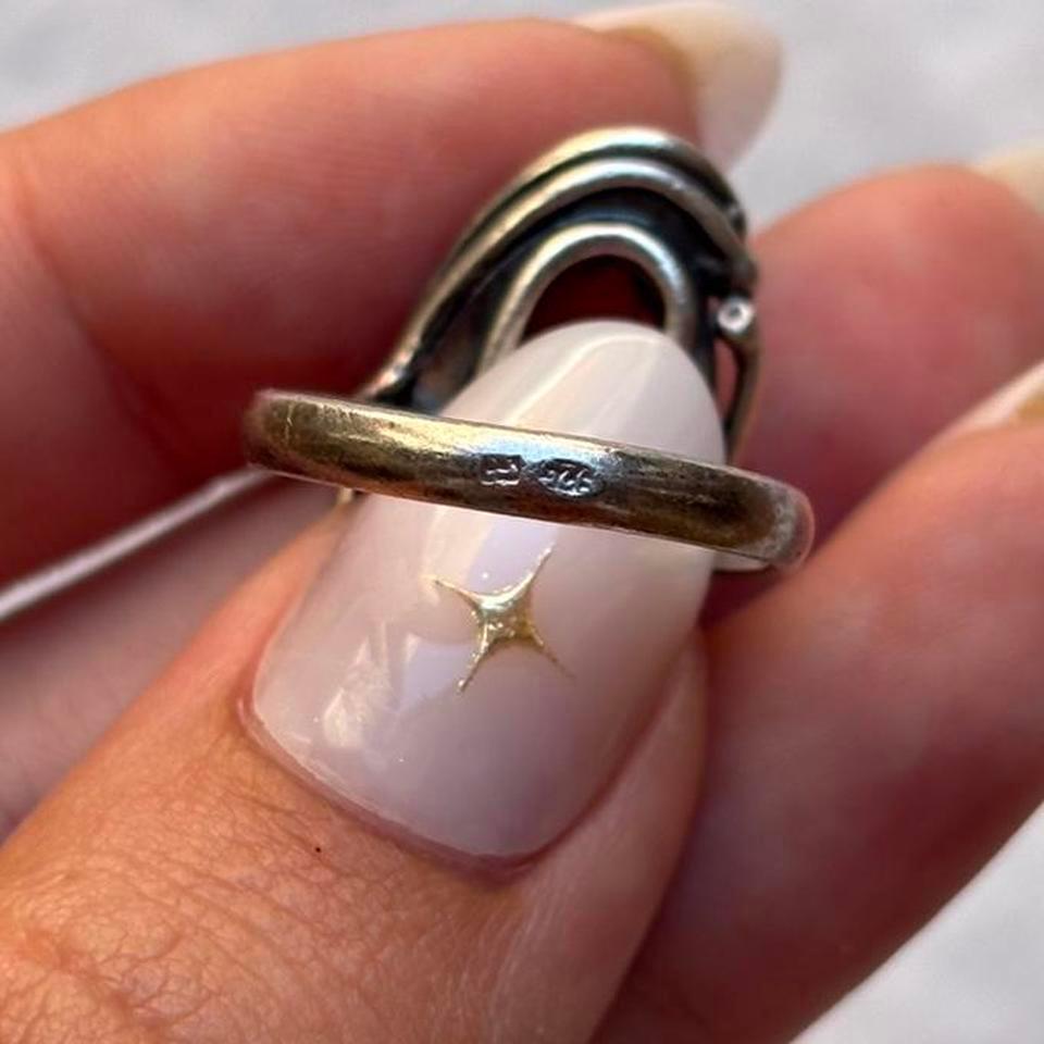 Ss Sterling Silver Ring With 6