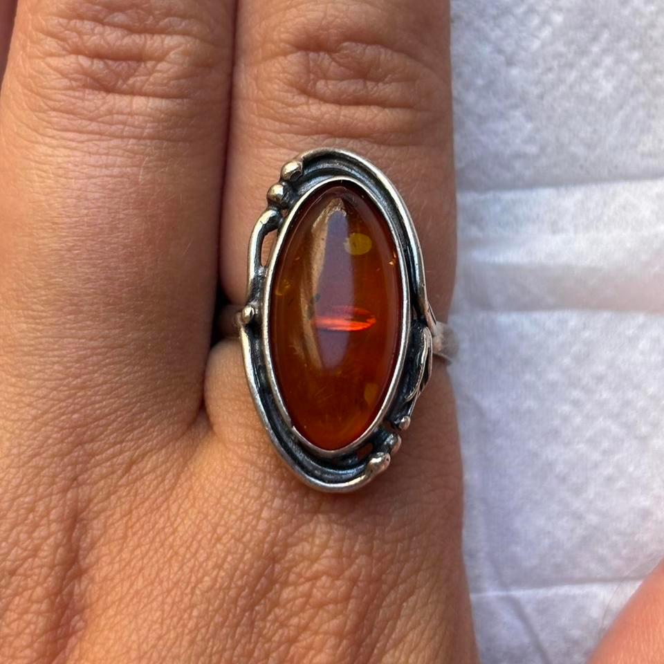 Ss Sterling Silver Ring With 4
