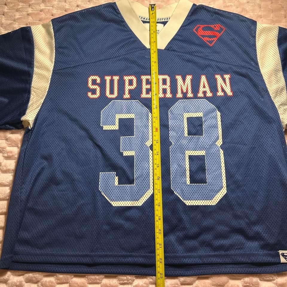 Superman 38 Football Jersey Blue E928 7