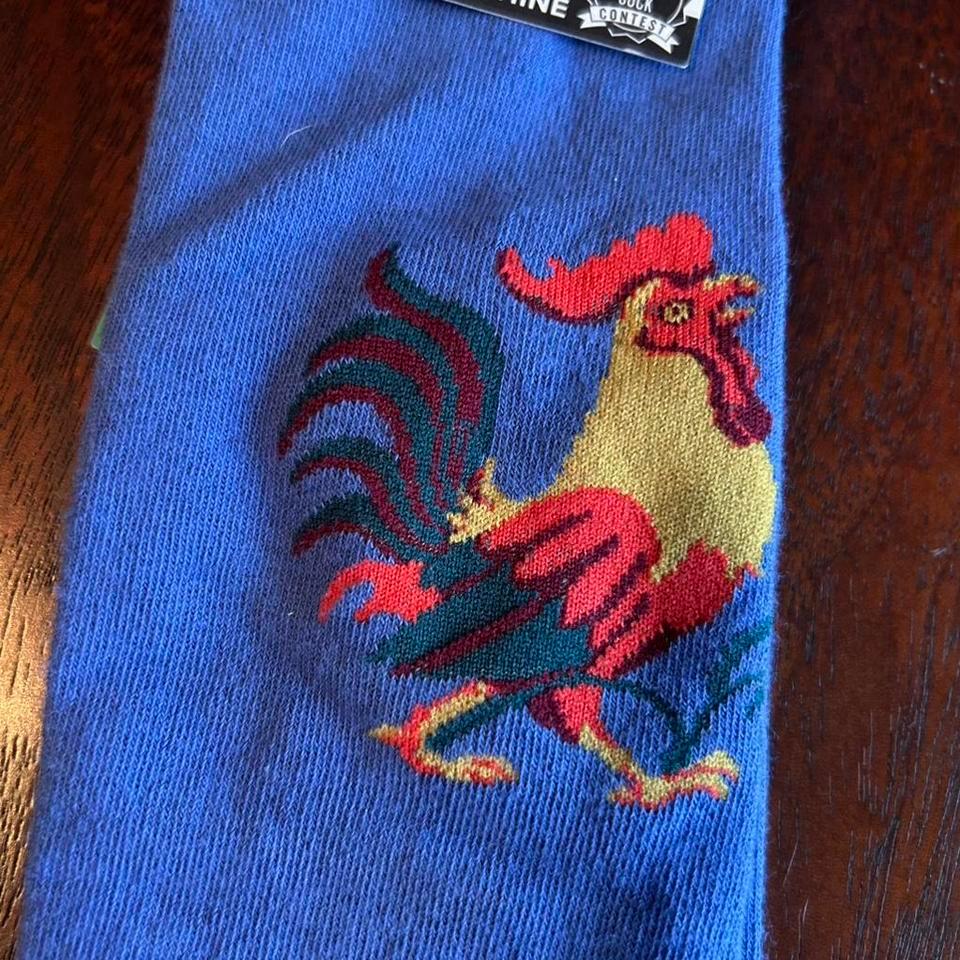 Blue Knee High Socks With 2e4e 2