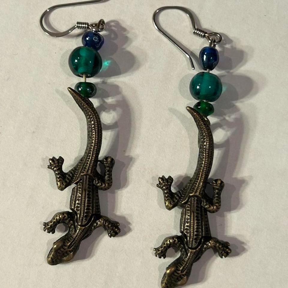 Articulated Alligatorgecko Dangly Earrings With C8af