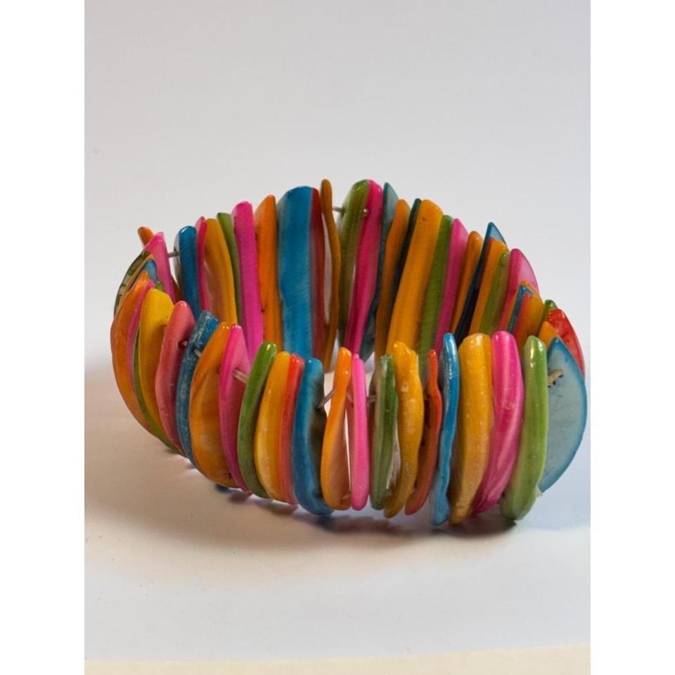 Bracelet Colorful Beachy Shell Beads 3a6a 2