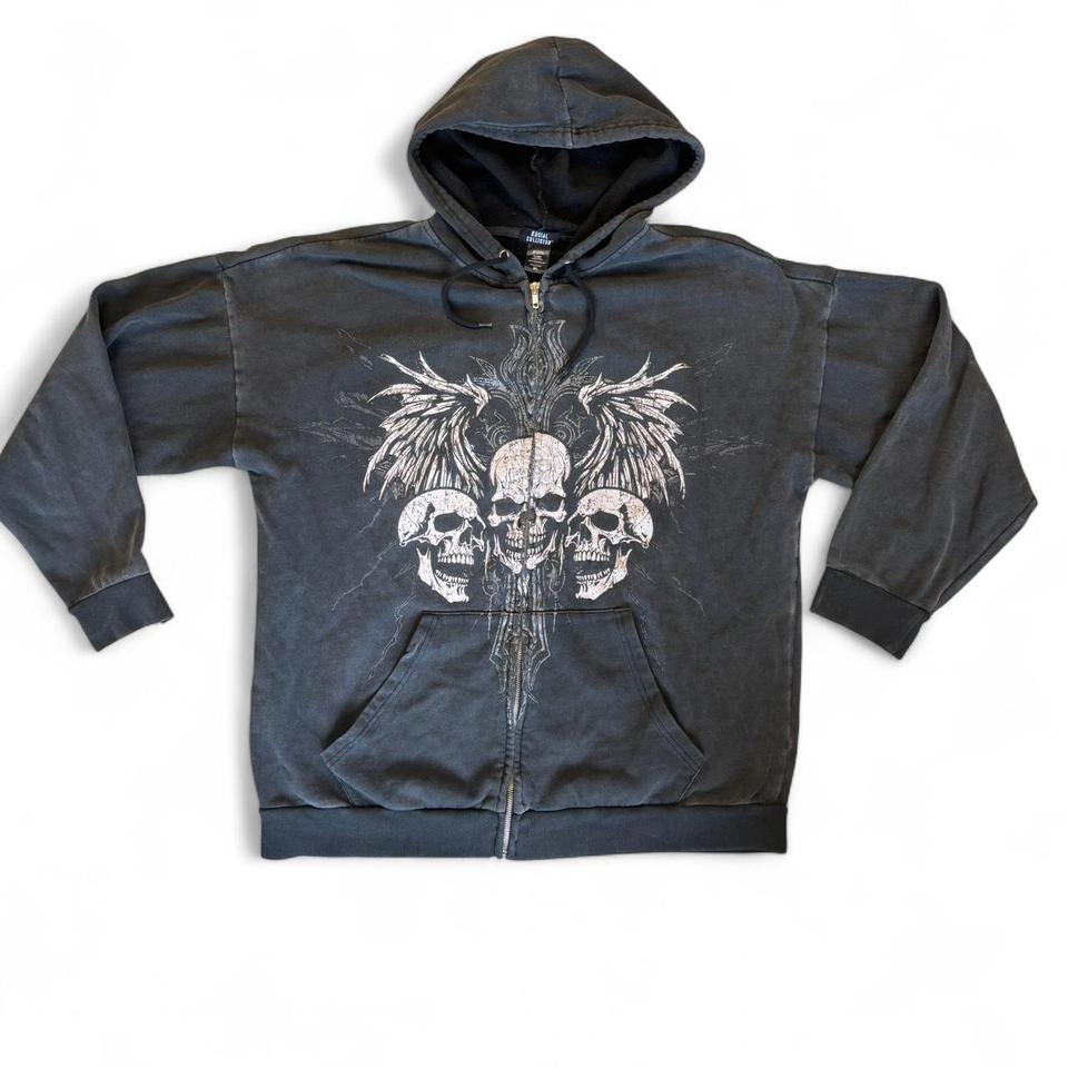 Vintage Biker Y2k 2000s Black 37c8