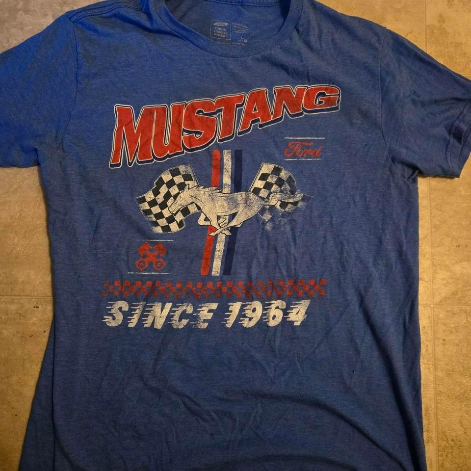 Ford Mustang Blue T Shirt Size 260d