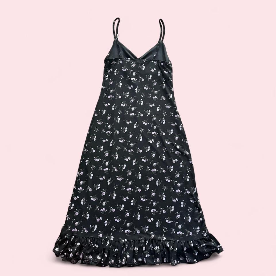 Black Floral Midi Dress Size B137 3