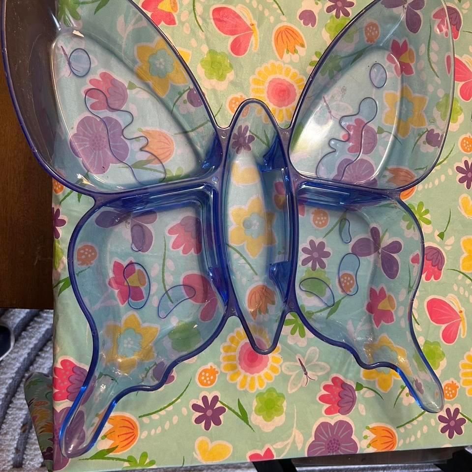 Light Blue See Through Butterfly 5b75