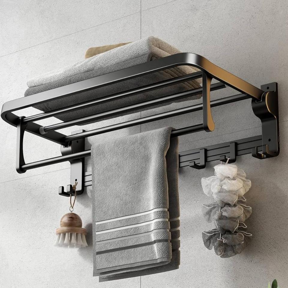 Black Stainless Steel Foldable Towel