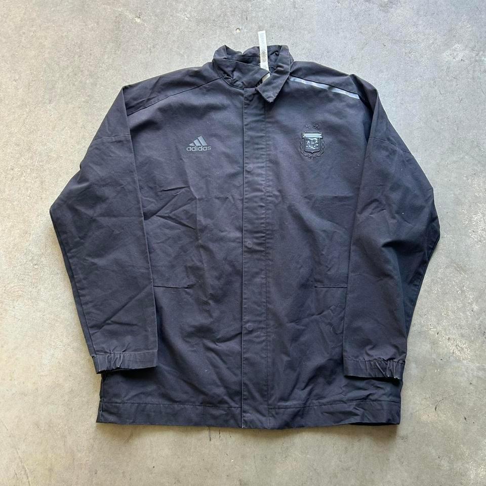 Adidas Black Windbreaker Jacket Sz 539a