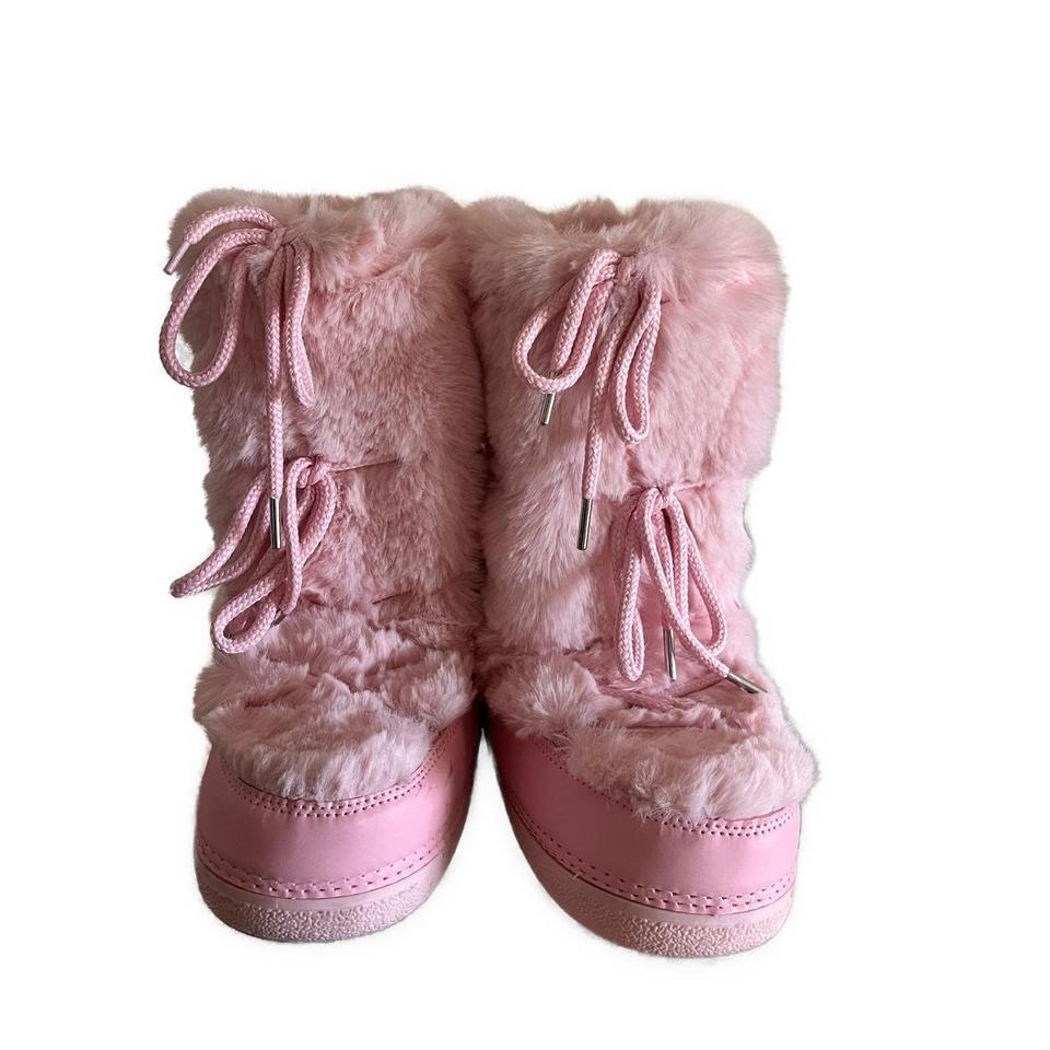 Pink Fuzzy Snow Boots Wintervibes 5f26 2