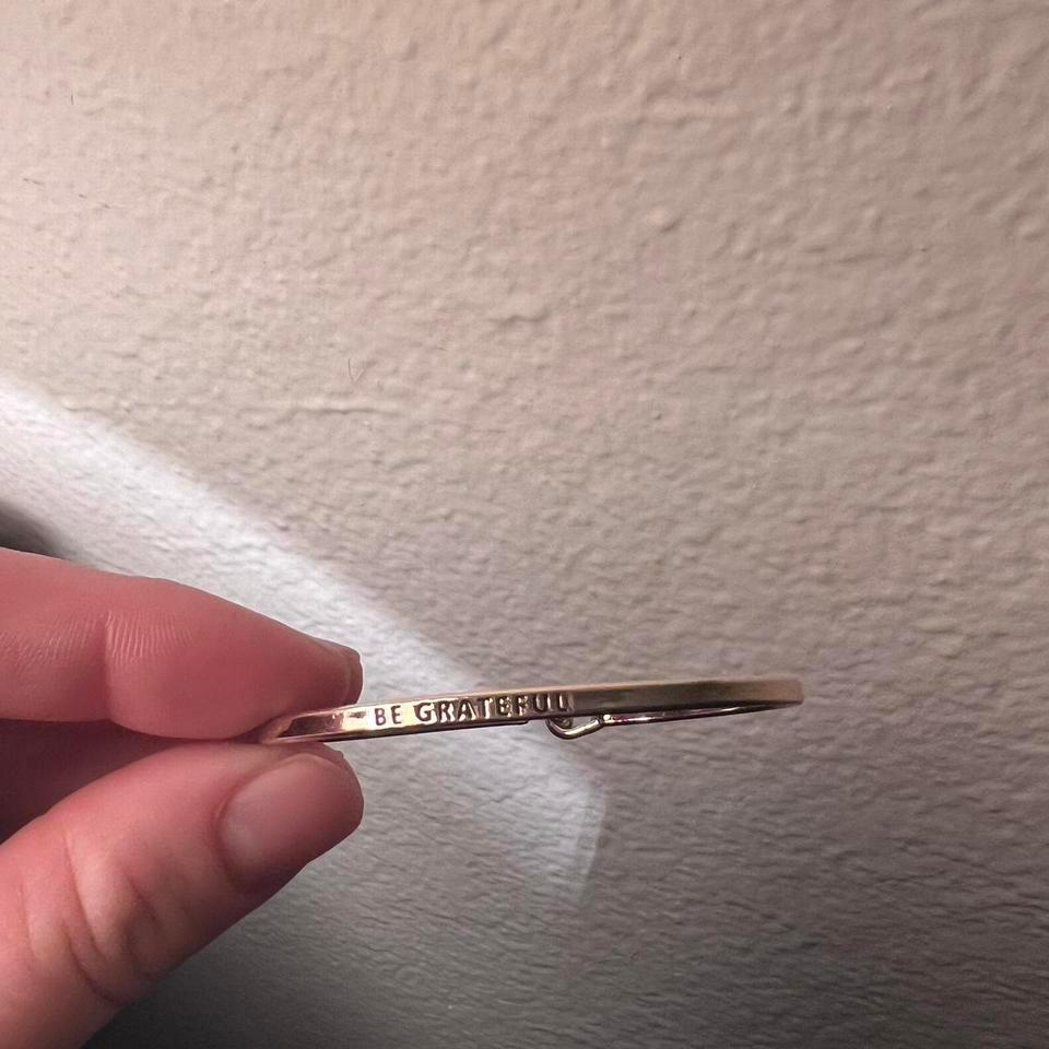 Gold Tone Be Grateful Tie