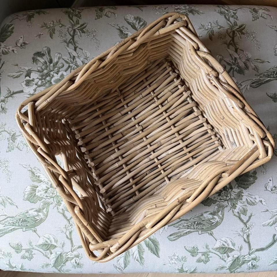 Woven Rattan Basket Cottagecore A264 4
