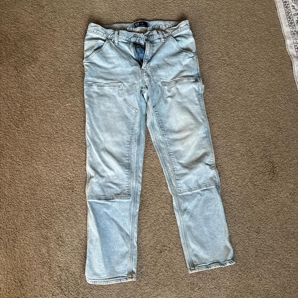 Light Wash Denim Cargo Jeans D710 2