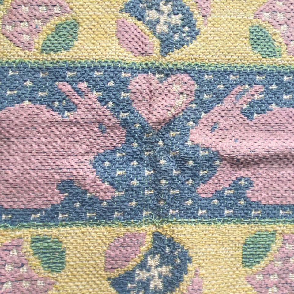 Vintage Easter Bunny Woven Tapestry 6a30 3