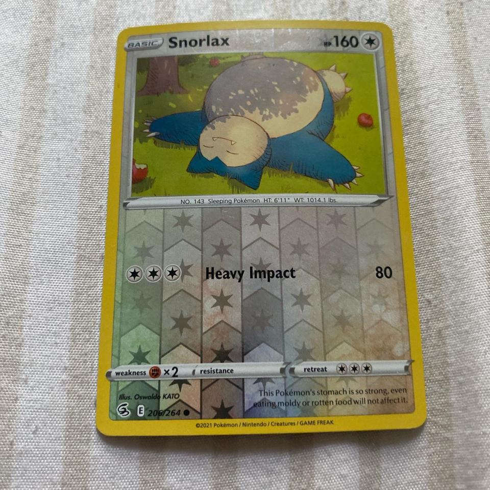Snorlax Pokemon Holo Trading Card