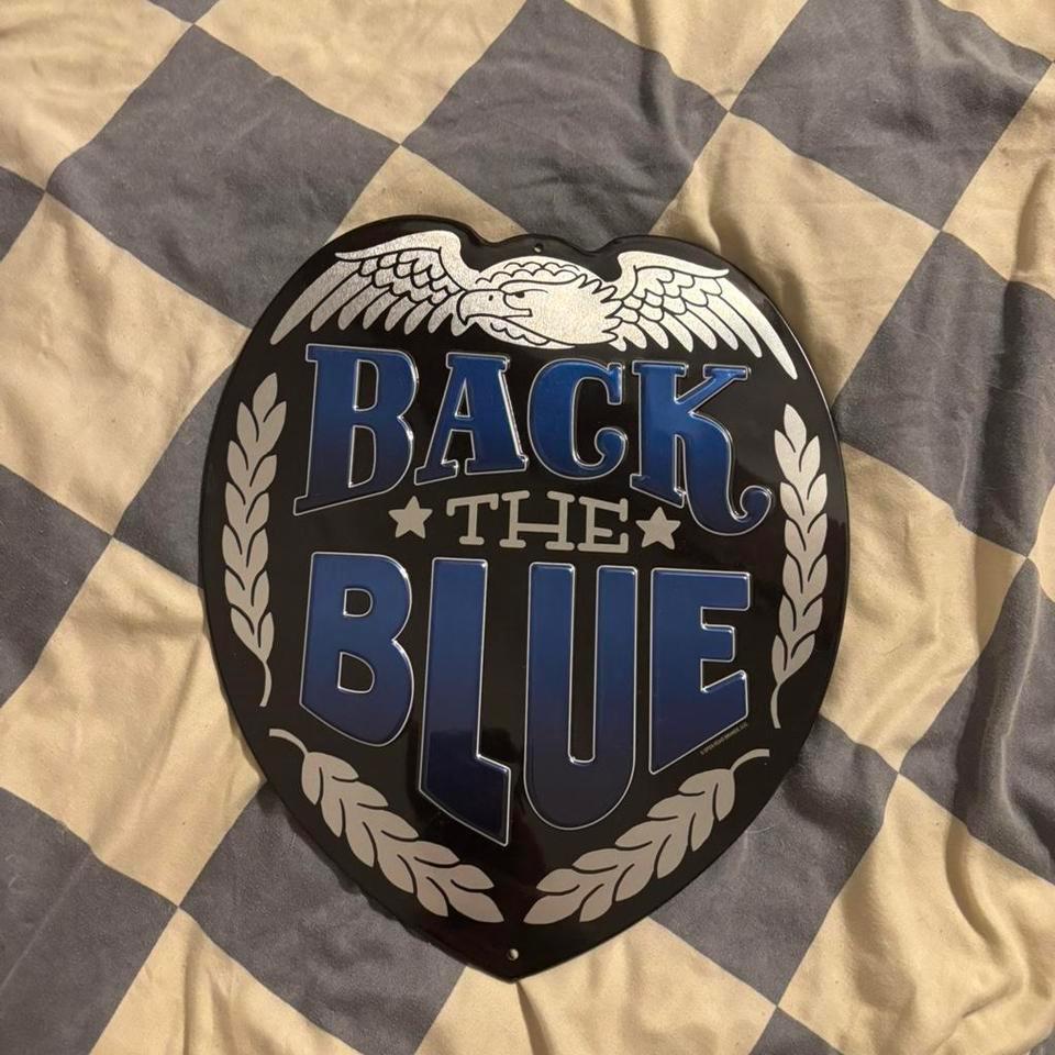 Back The Blue Metal Sign C5fd