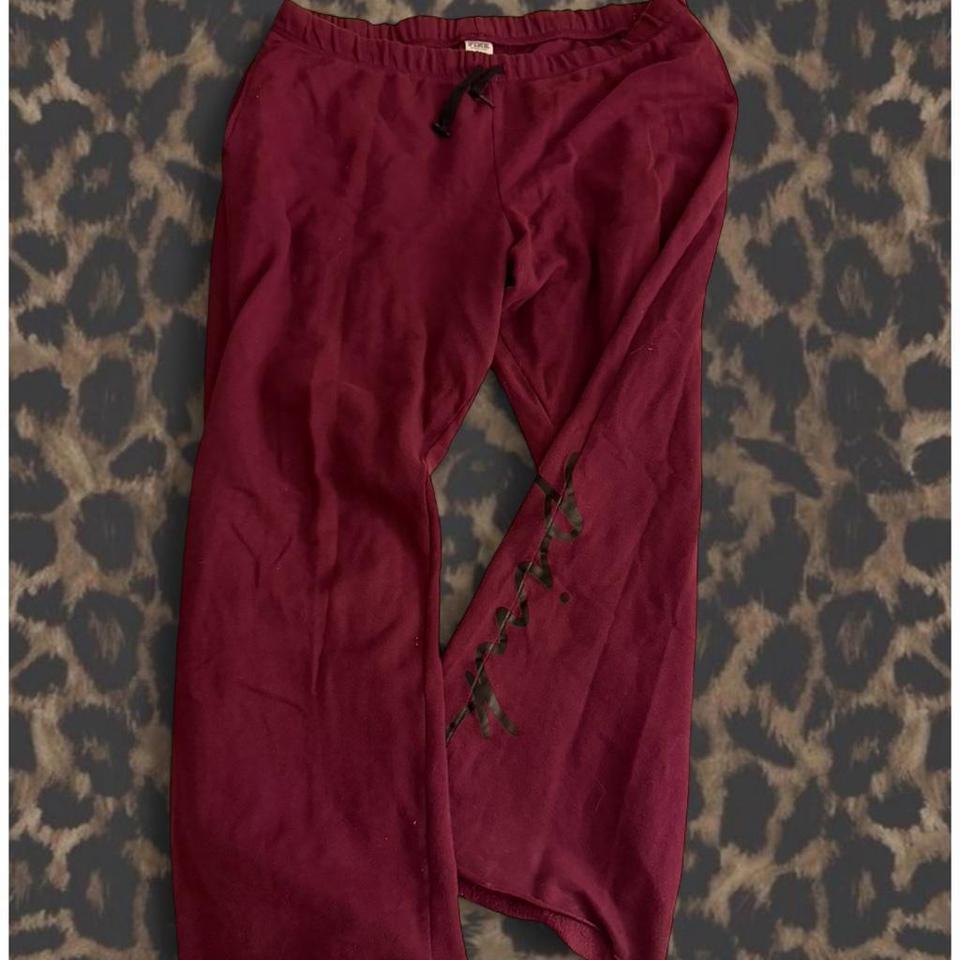 Victorias Secret Pink Burgundy Sweatpants 17aa
