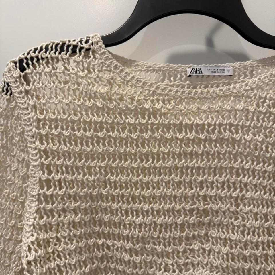 Zara Crochet Cropped Long Sleeve 2