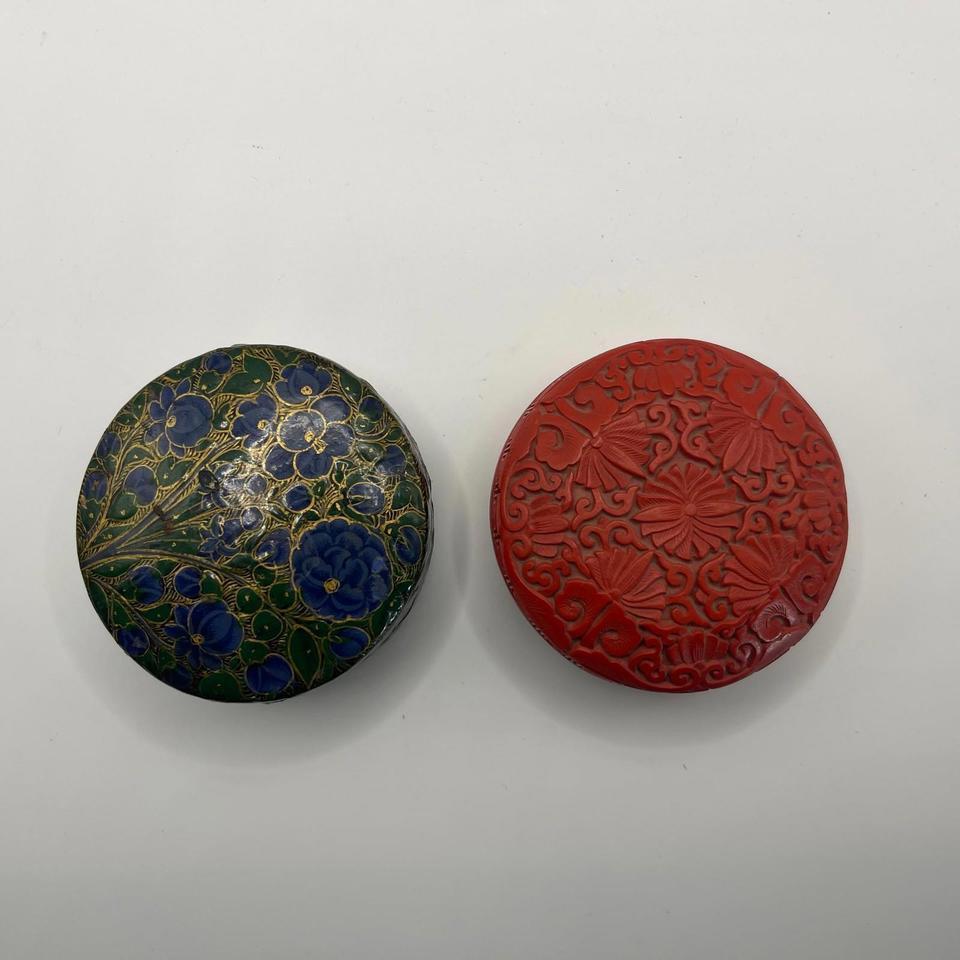 Vintage Chinese Carved Red Cinnabar