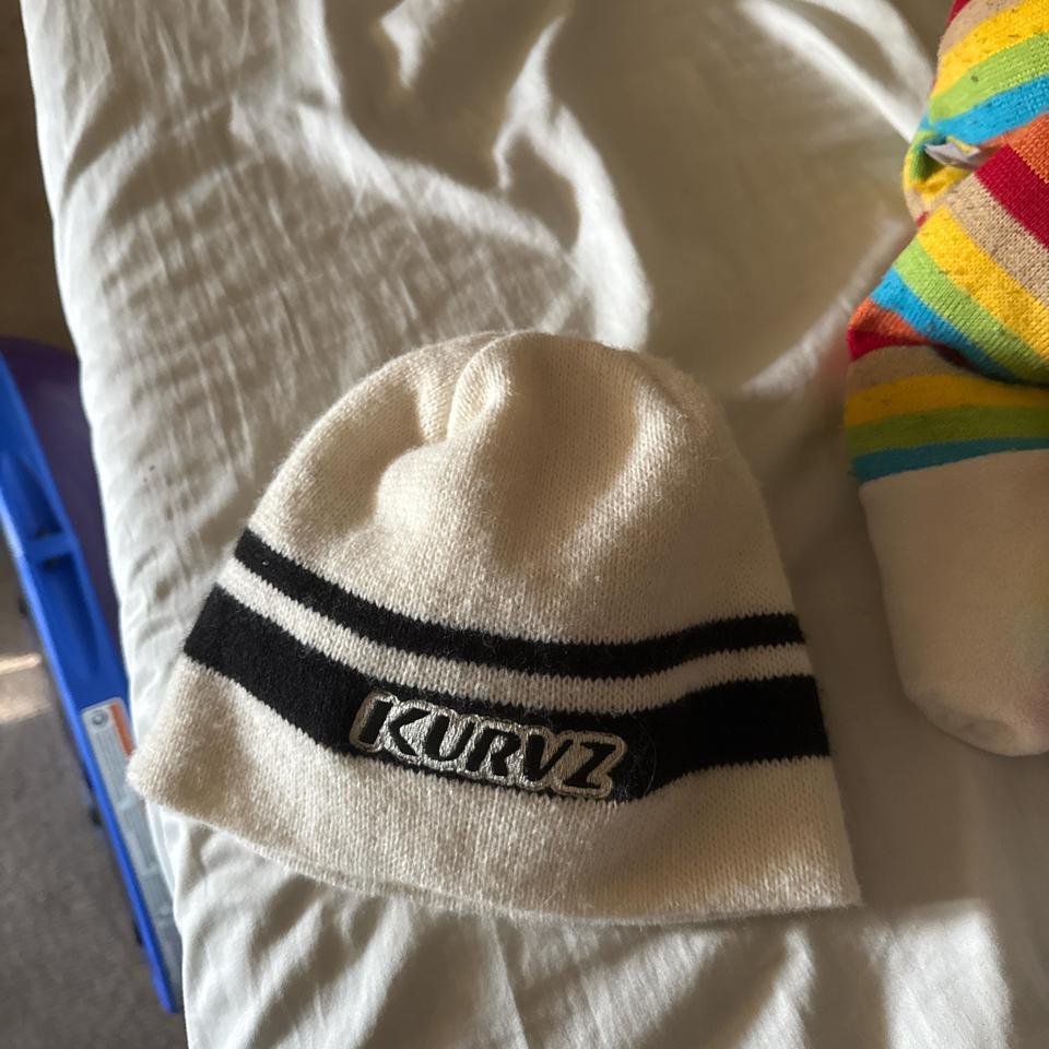 Kurvz Beanie In White And