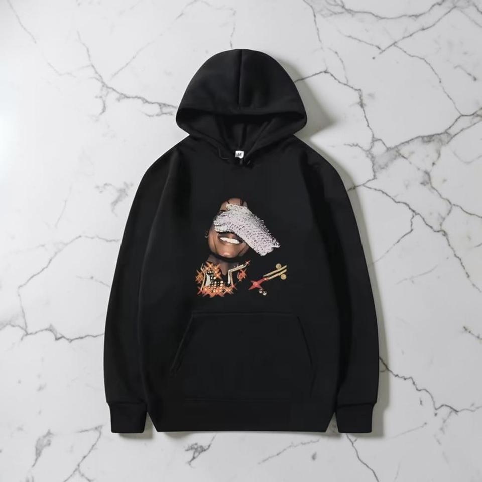 Black Hoodie With Graphic Print 6fa1