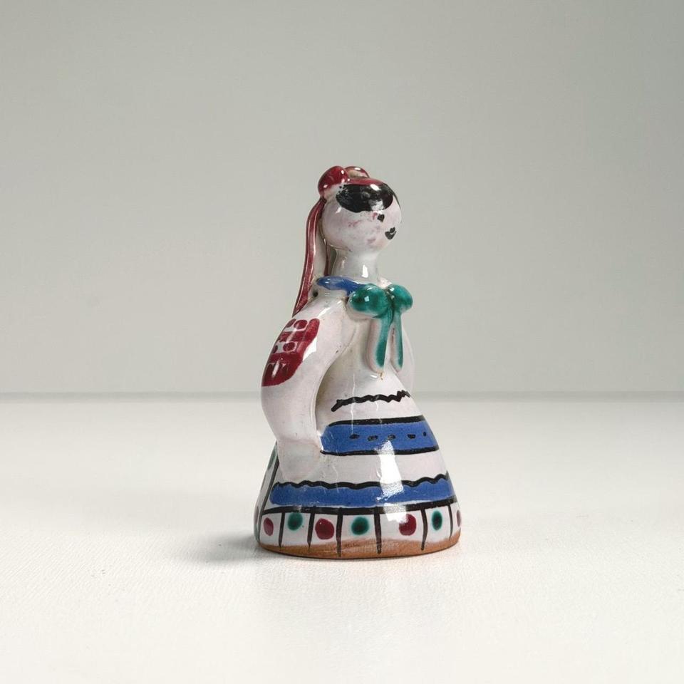 Vintage Folk Art Figurine Handpainted E0bb 3
