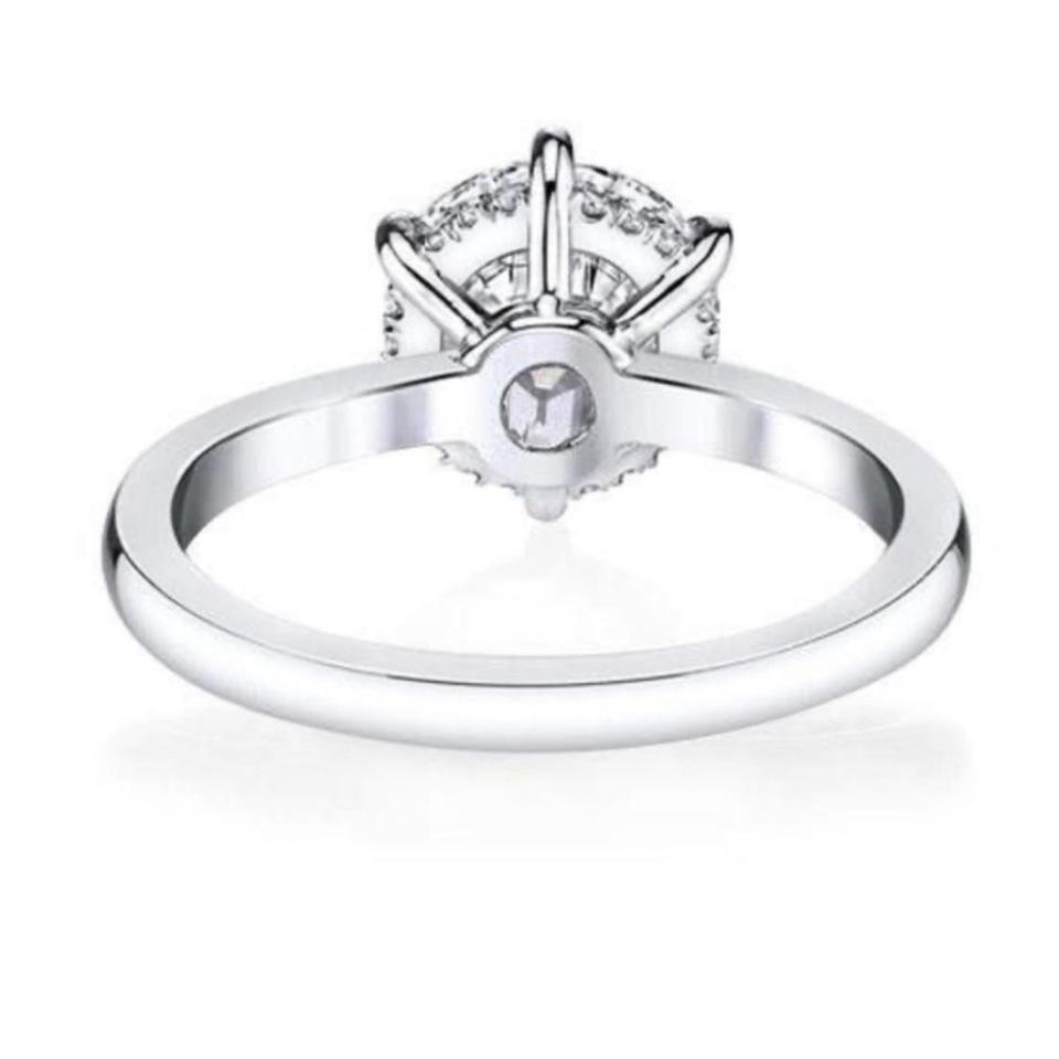 Lab Shappire Silver Rhodium Plated 4