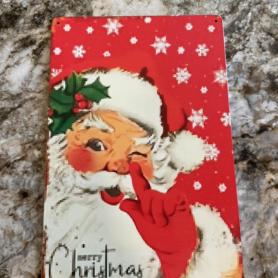 Santa Claus Metal Sign Christmas 470b