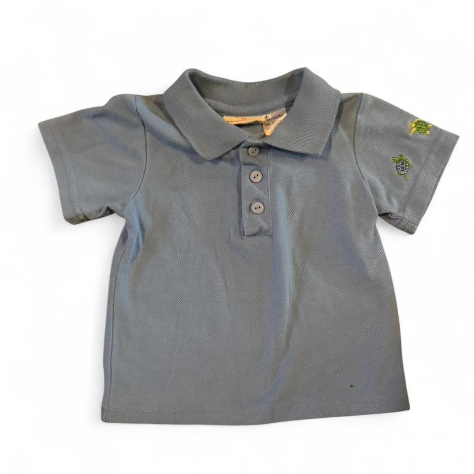 Vintage Blue Turtle Polo Shirt 50ea