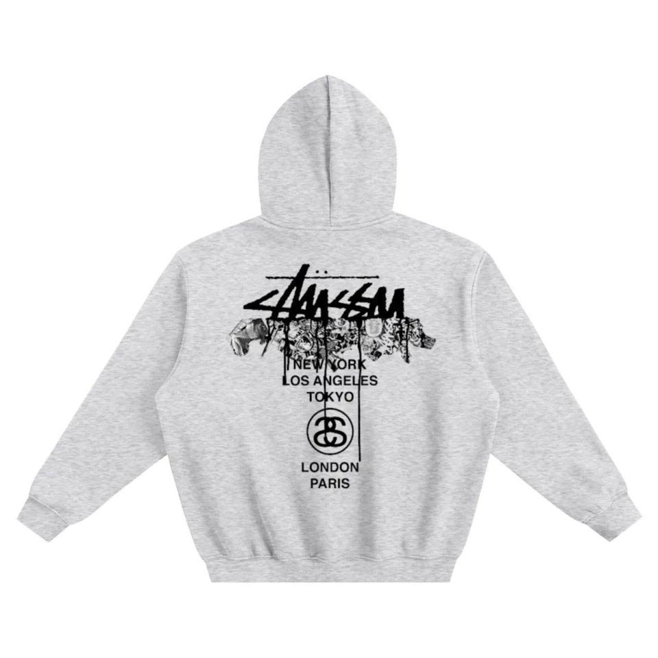Grey Stussy Graphic Hoodiedm For Eae5