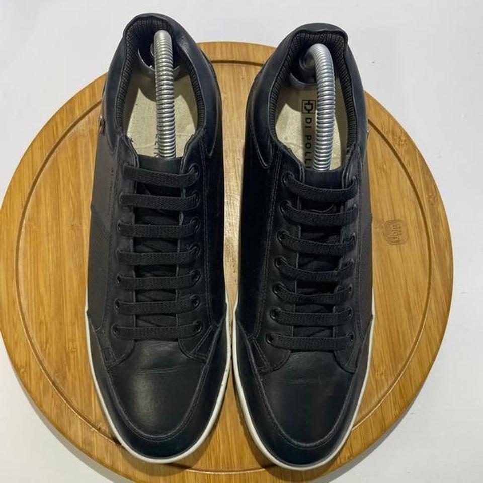 Di Pollini Black Leather Lace Up Bebf 5