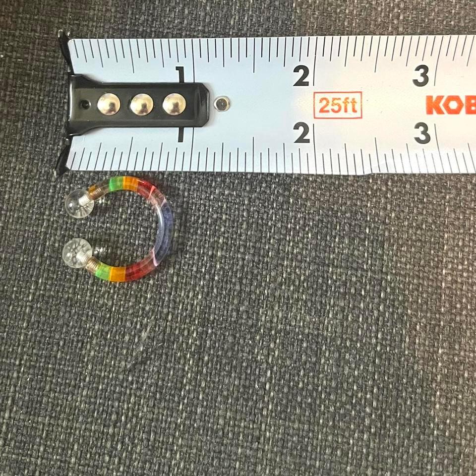 Pair Of 8g Acrylic Multicolored Da4d