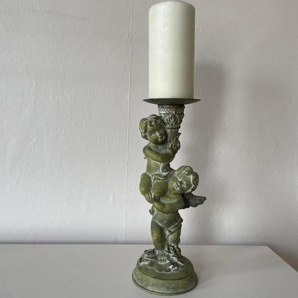 Divine Vintage Cherub Candlestick Holder 37c3