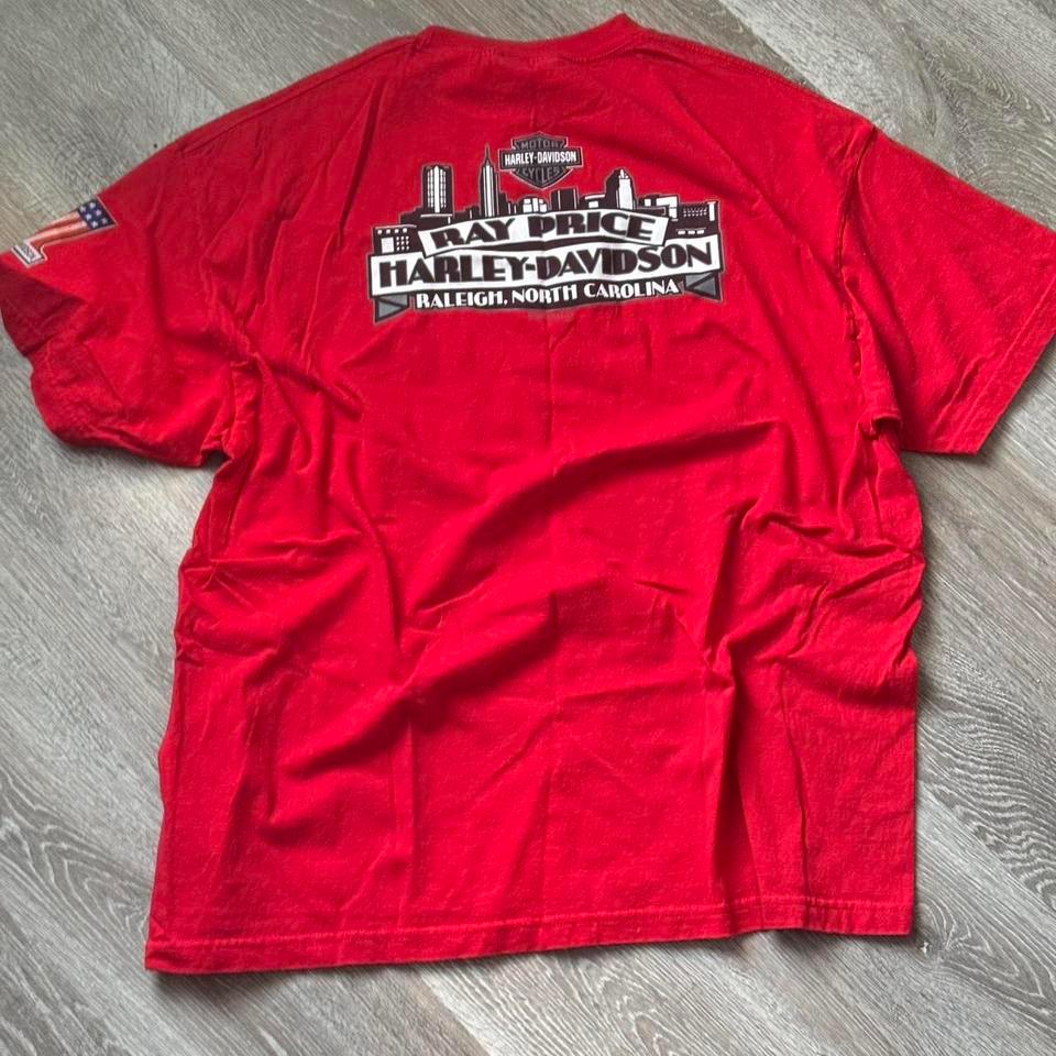 Harley Davidson Red Cotton T Shirt 2