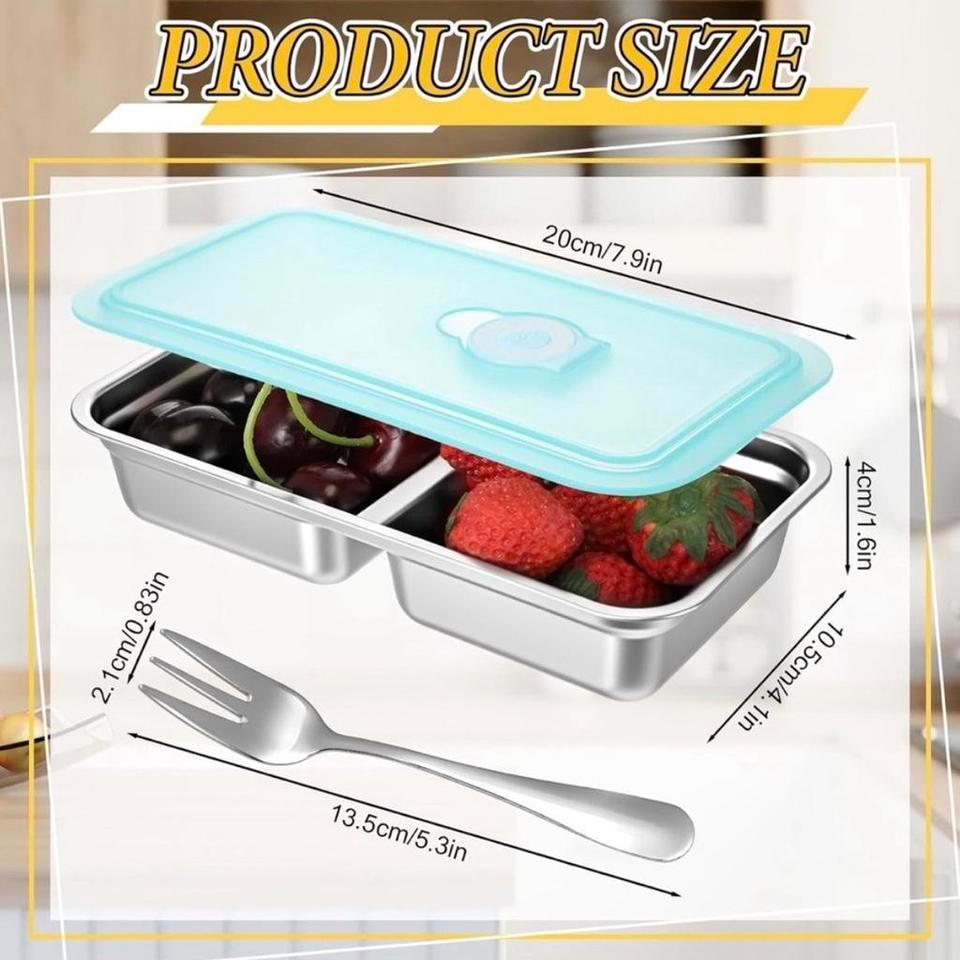 Stainless Steel Lunch Containers With 0341 2
