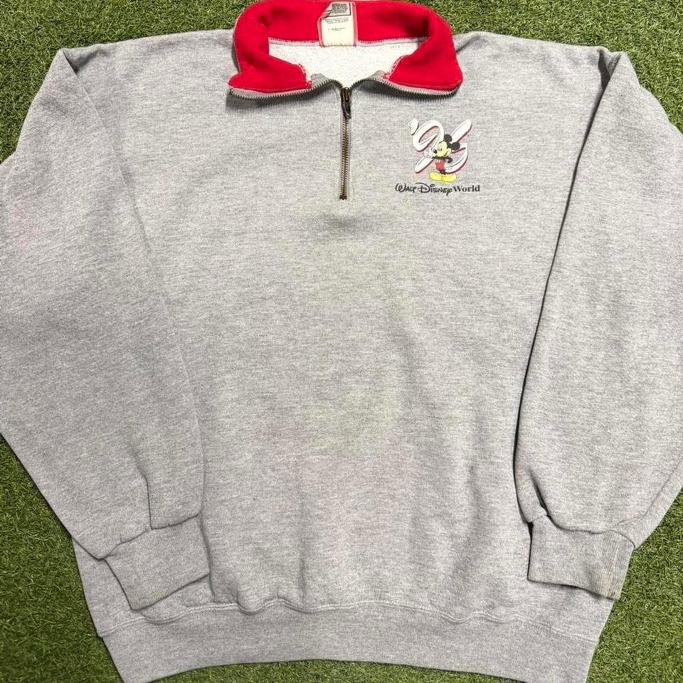 Disney Grey Quarter Zip Sweatshirt 1f3e