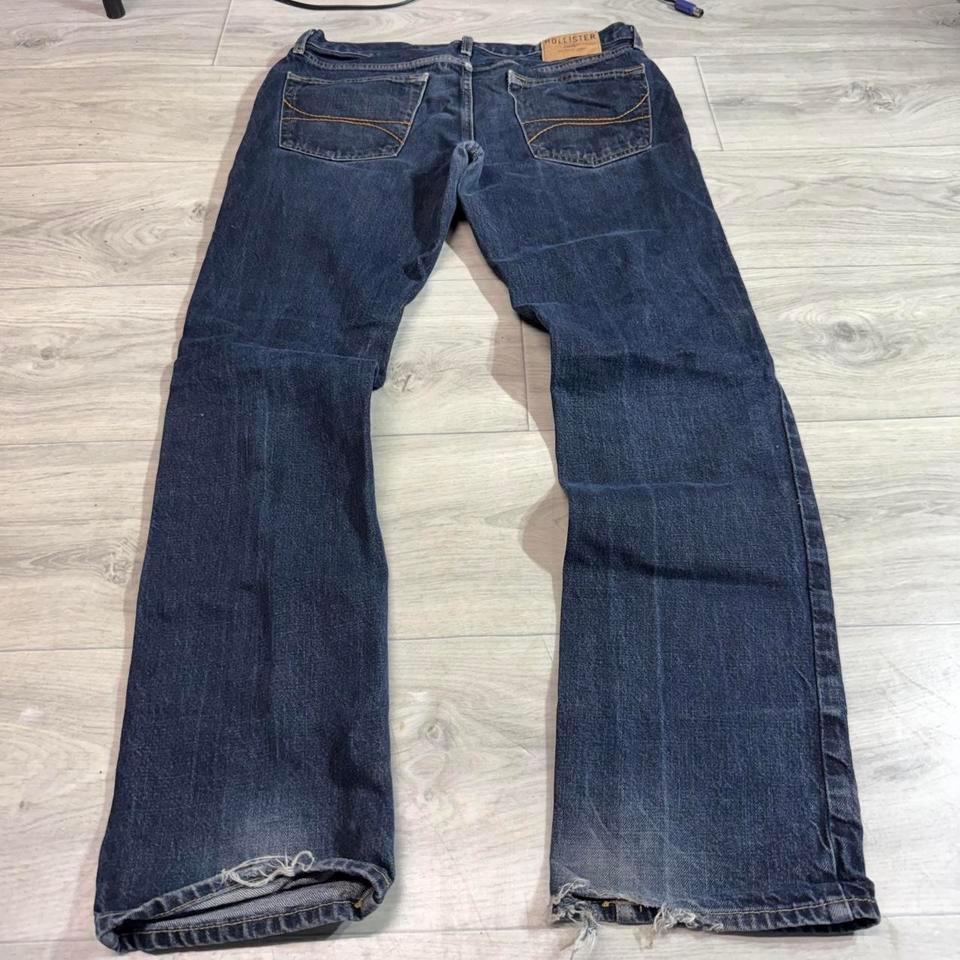 Vtg Y2k Hollister Darkwash Distressed 3af6 8